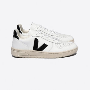 V-10 LEATHER WHITE BLACK