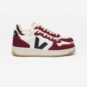 V-10 LEATHER WHITE BLACK AMARANTE