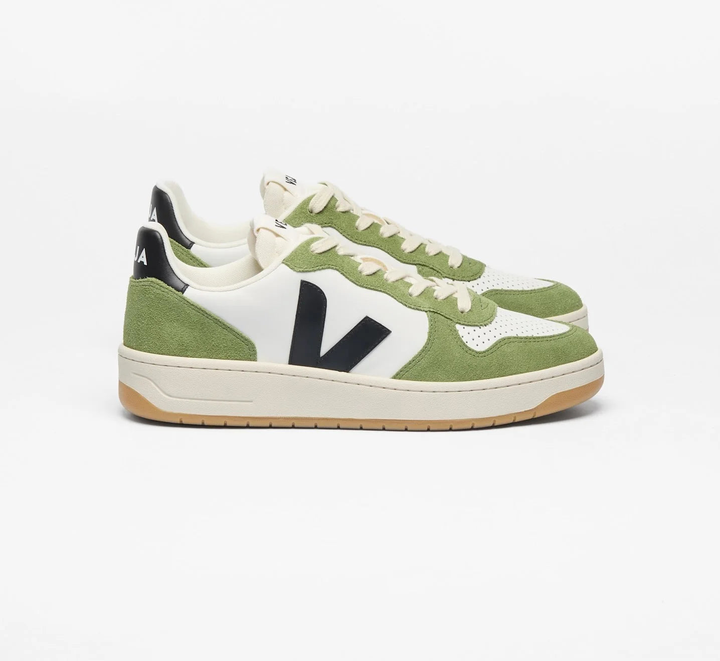 V-10 LEATHER WHITE BLACK KIWI