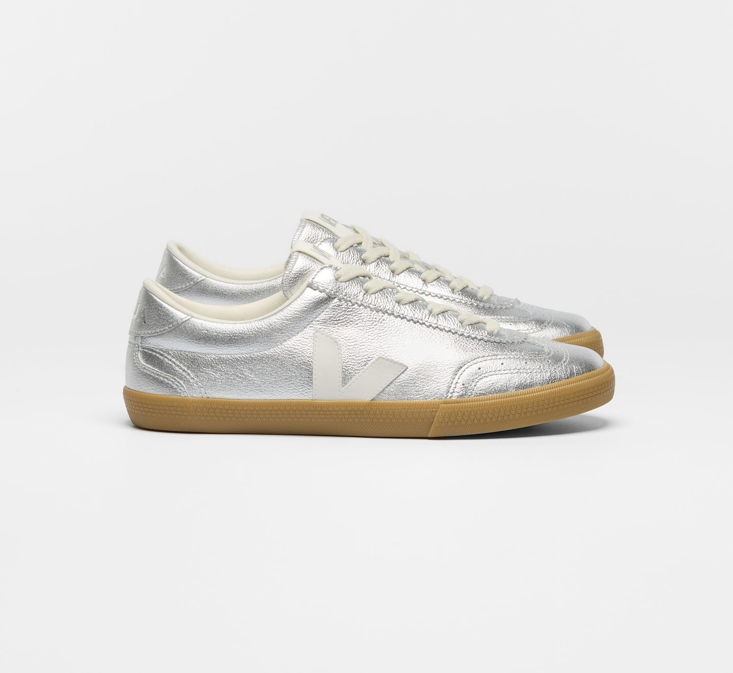 VOLLEY LEATHER SILVER WHITE NATURAL